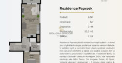 Prodej NOVÉHO bytu 2+kk/Balkon, 62,5 m² + parkovací stání + velký zděný sklep. Rezidence Stodůlky
