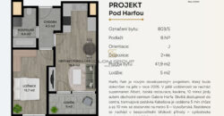 Prodej NOVÉHO bytu 2+kk/B, 47 m2, GS, sklep, Vysočany – Pod Harfou