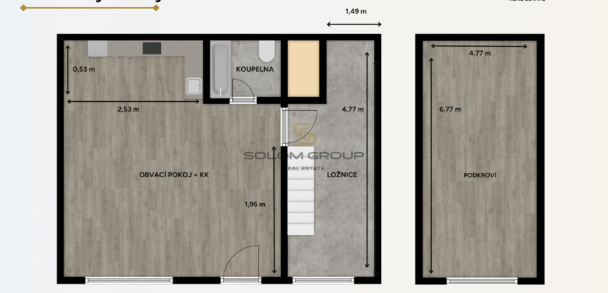 Prodej chaty 3+kk, 55m2, Praha 9 – Vysočany, pozemek 305 m2, po celkové rekonstrukci