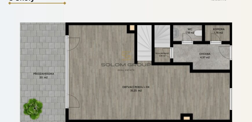 Prodej NOVÉHO bytu 4+kk + předzahrádka, 131 m², 2x parkovací stání. Novostavba. Odolena Voda
