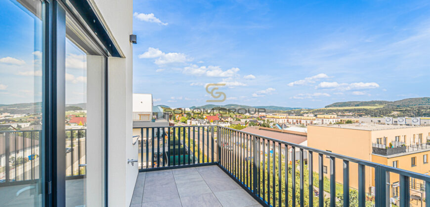 Prodej NOVÉHO rohového bytu 2+kk/2x Terasa, 80 m², 2x parkovací stání, sklep. Novostavba. Beroun