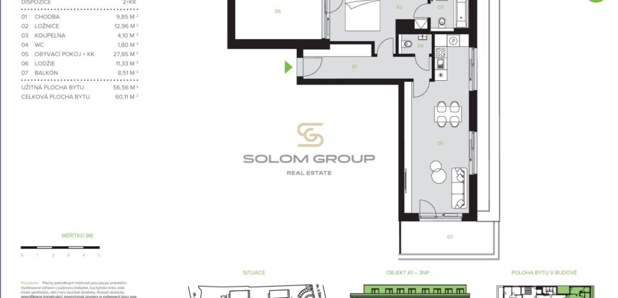 Prodej NOVÉHO rohového bytu 2+kk/2x terasa (80m²) + 2 parkovací stání a sklep. Novostavba, Beroun.