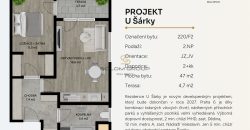 Prodej nového bytu 2+kk/Lodžie, 51 m2, DV, GS, Praha 6 – Ruzyně