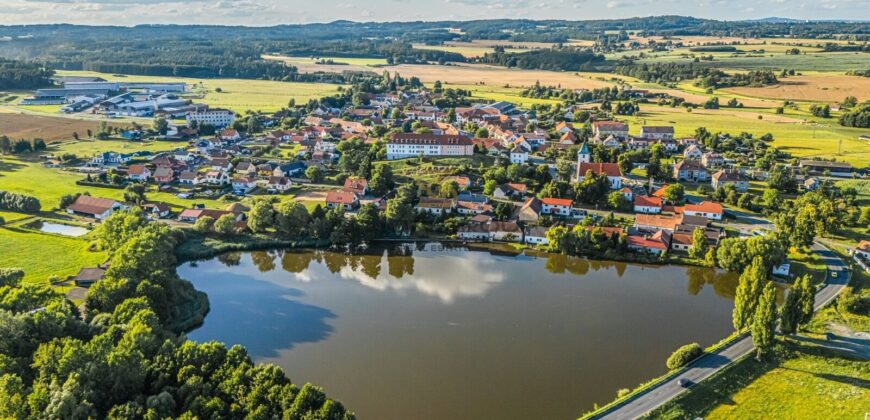 Prodej rekreačního domu 3+kk + dům pro hosty + garáž + bazén + pozemek o výměře 1.195 m². Velký Bor.