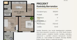 Prodej NOVÉHO bytu 2+1/Lodžie, 57,8 m². Parkovací stání. Novostavba. Barrandov