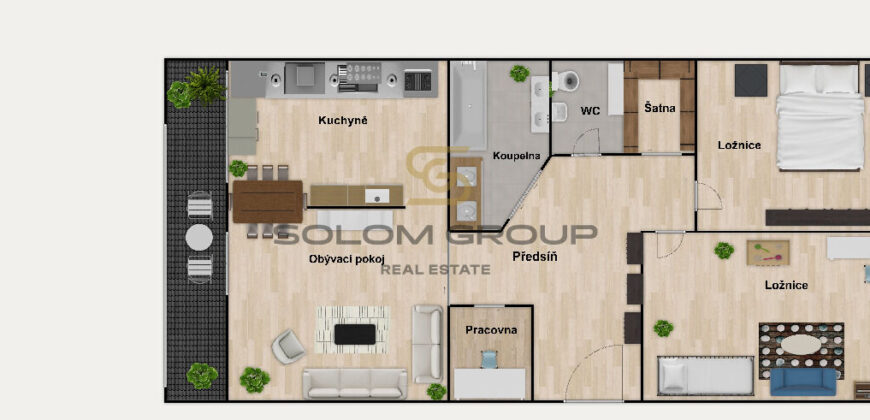 Prodej bytu 3+1/lodžie, sklep, 87,5 m², Praha 6 – Řepy, OV