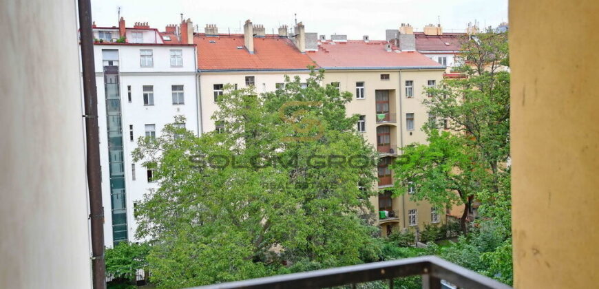 Pronájem bytu 1+kk/Balkon, 25 m2. Výborná dopravní dostupnost 2 min. chůzí Metro A, Vinohrady