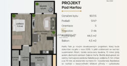 Prodej bytu 2+kk/L, 49 m², DV, Praha 9 – Vysočany, Pod Harfou, novostavba, GS, sklep Prodej bytu 2+kk/L, 49 m², DV, Praha 9 – Vysočany, Pod Harfou, novostavba, GS, sklep