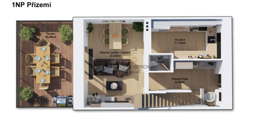 Prodej rodinného domu, 195 m2 s pozemkem 145 m2, Praha 4 – Krč