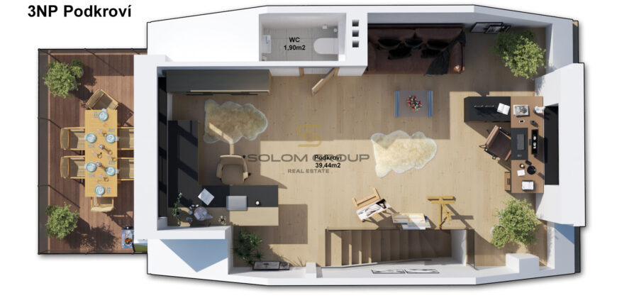 Prodej rodinného domu, 195 m2 s pozemkem 145 m2, Praha 4 – Krč