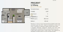 Prodej NOVÉHO bytu 2+kk/Balkon, 42,3 m² Novostavba, Kralupy nad Vltavou