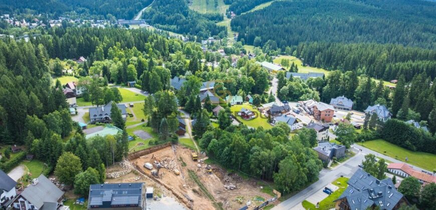 Prodej NOVÉHO apartmánu 3+kk/Lodžie, 171,3 m² parkovací stání + předzahrádka, Novostavba, Krkonoše