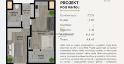 Prodej bytu 2+kk/T, 46 m², DV, Praha 9 – Vysočany, Pod Harfou, novostavba