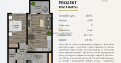 Prodej bytu 2+kk/T, 49 m², DV, Praha 9 – Vysočany, Pod Harfou, GS, novostavba