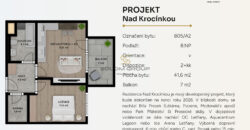Prodej NOVÉHO bytu 2+kk/Balkon, 48,6 m², Novostavba, Rezidence Nad Krocínkou, Prosek.
