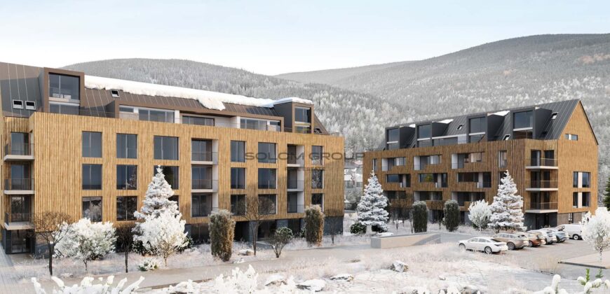 Prodej horského apartmánu 4+kk/Lodžie,106 m², Harrachov, parkovací stání + sklep, DV, novostavba