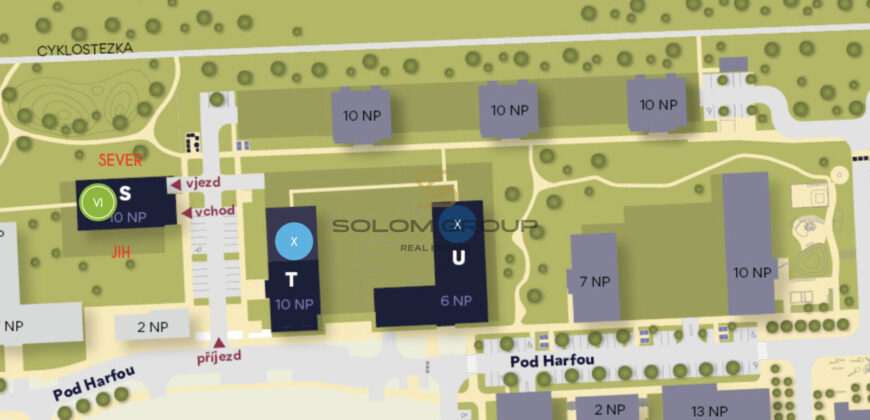 Prodej bytu 2+kk/T, 46 m², DV, Praha 9 – Vysočany, Pod Harfou, novostavba