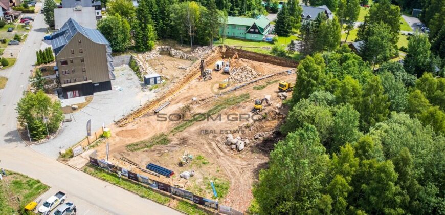 Prodej horského apartmánu 4+kk/Lodžie, terasa,106 m², Harrachov, parkovací stání, sklep, novostavba