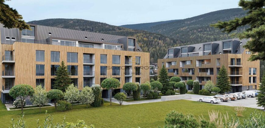 Prodej horského apartmánu 4+kk/Lodžie, terasa,106 m², Harrachov, parkovací stání, sklep, novostavba