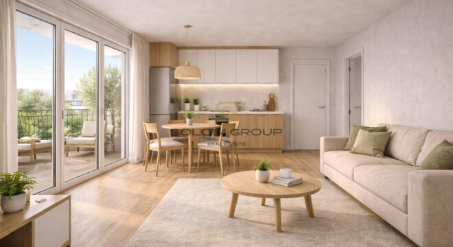 Pronájem NOVÉHO bytu 1+kk/Balkon, 37,4 m² + garážové stání, Dolní Měcholupy, ulice Honzíkova