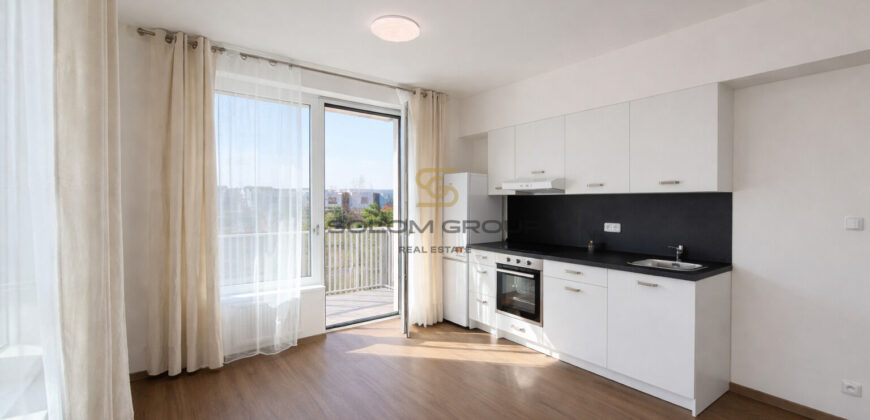 Pronájem NOVÉHO bytu 1+kk/Balkon, 47,3 m² + garážové stání + sklep, Dolní Měcholupy, ulice Honzíkova