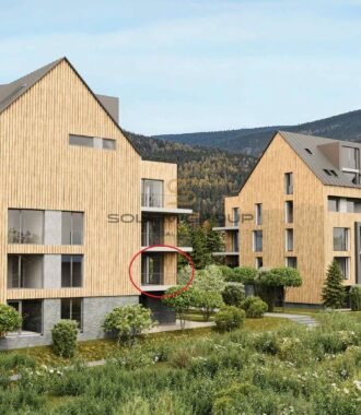 Prodej horského apartmánu 4+kk/Lodžie,105 m², Harrachov, parkovací stání + sklep, DV, novostavba