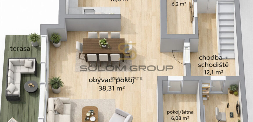 Prodej rodinného domu 5+kk, 125 m², Sedlec u Líbeznic, pozemek 425 m², 2 parkovací stání