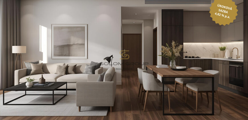 Prodej bytu 3+kk/L, 92 m², DV, GS, Britská Čtvrť – Praha 13, Stodůlky, novostavba