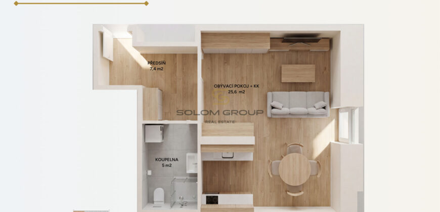 Prodej bytu 1+kk, 39 m2, DV, Dřevěná, Plzeň