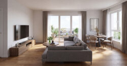 Prodej bytu 2+kk/B, 46 m², OV, GS, Harfa Park – Praha 9, Vysočany, novostavba