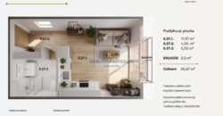 Prodej bytu 1+kk/B, 30 m², DV, GS, Praha – Kbely, novostavba
