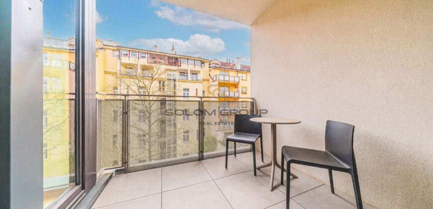 Pronájem bytu 2+kk, 61 m2, GS, Staropramenná, Praha 5 – Smíchov, novostavba