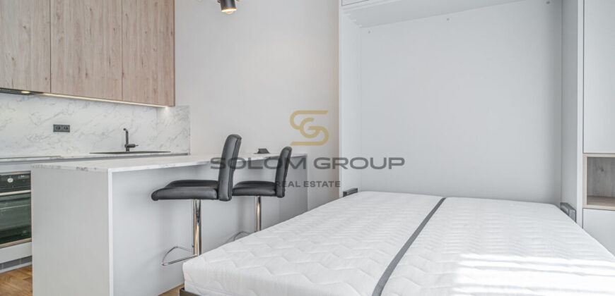 Pronájem 1kk, 30 m2, Praha 5 – Smíchov, Grafická, novostavba, zařízeno